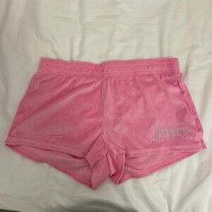 juicy couture pink velour shorts size s